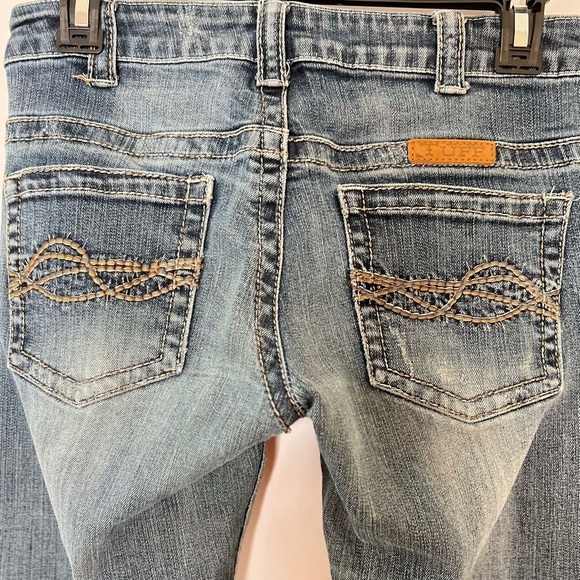 Tuff Don’t Fence Me In Western Medium Wash Low Rise Size 27/37 Cowgirl Denim - Picture 8 of 12